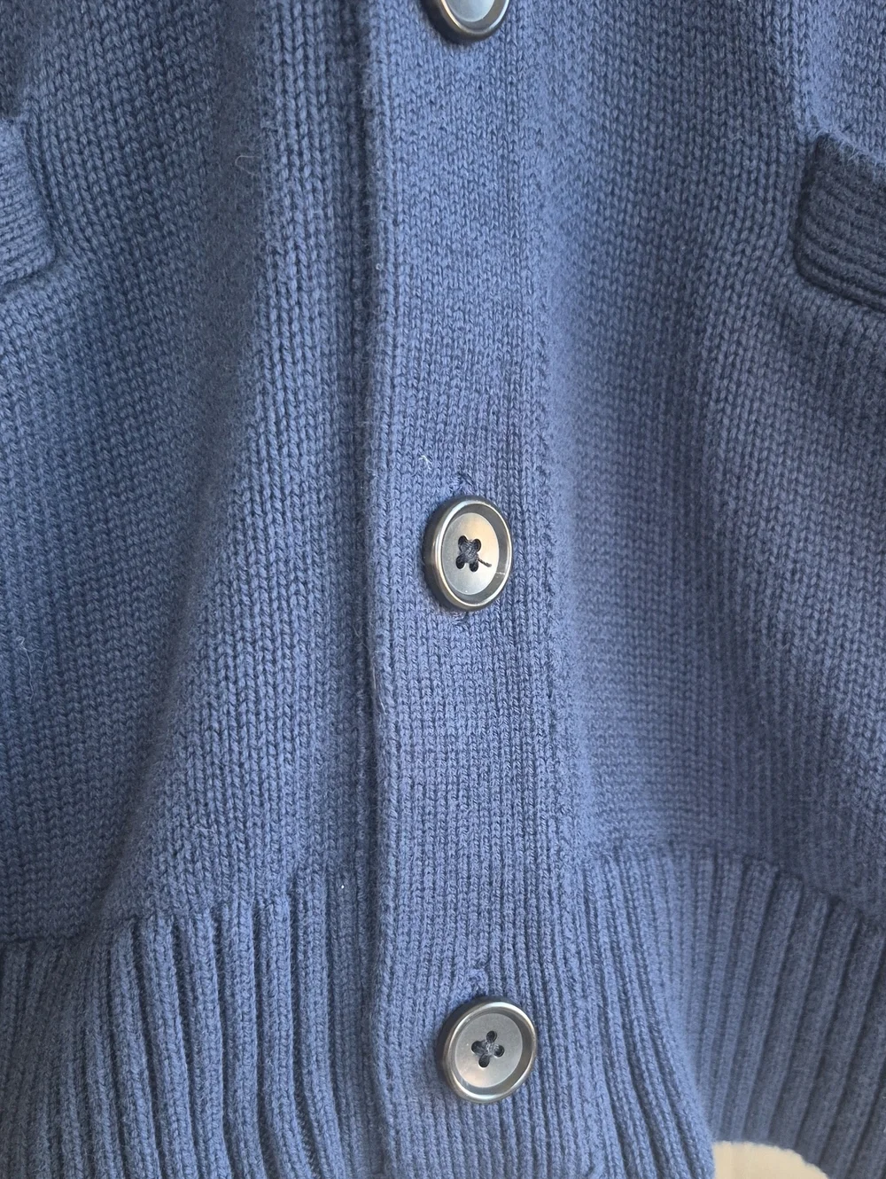 Mens J. Crew Navy Blue 100% Cardigan NWOT Large